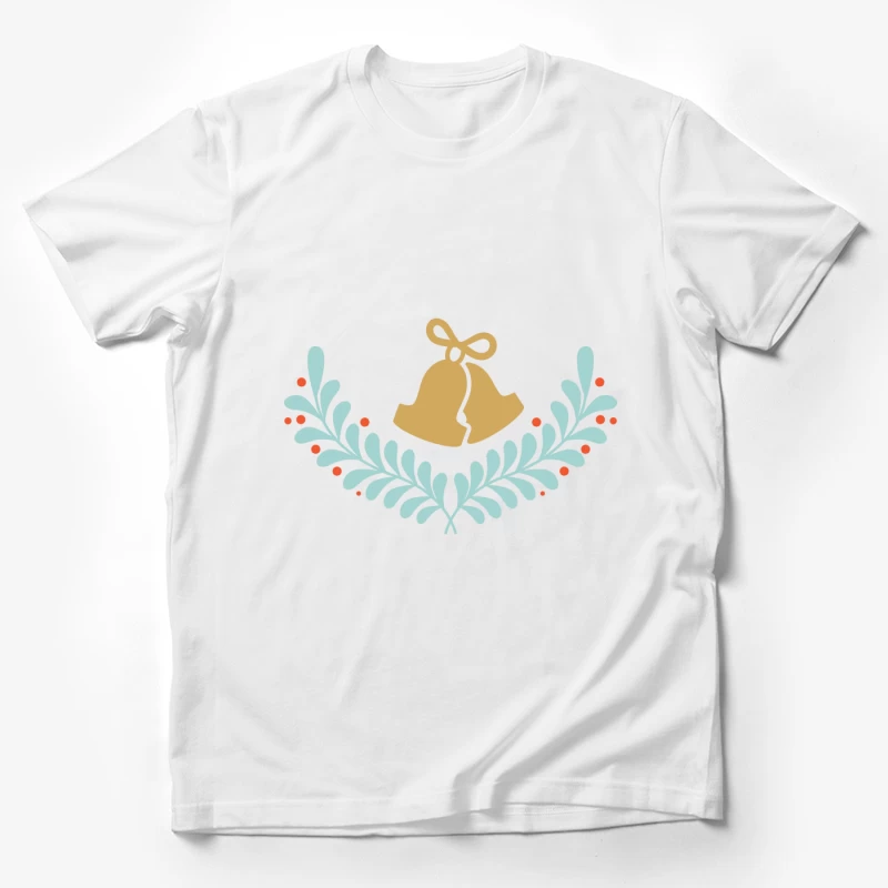 Cloche dorée avec guirlande décorative Homme T-Shirt