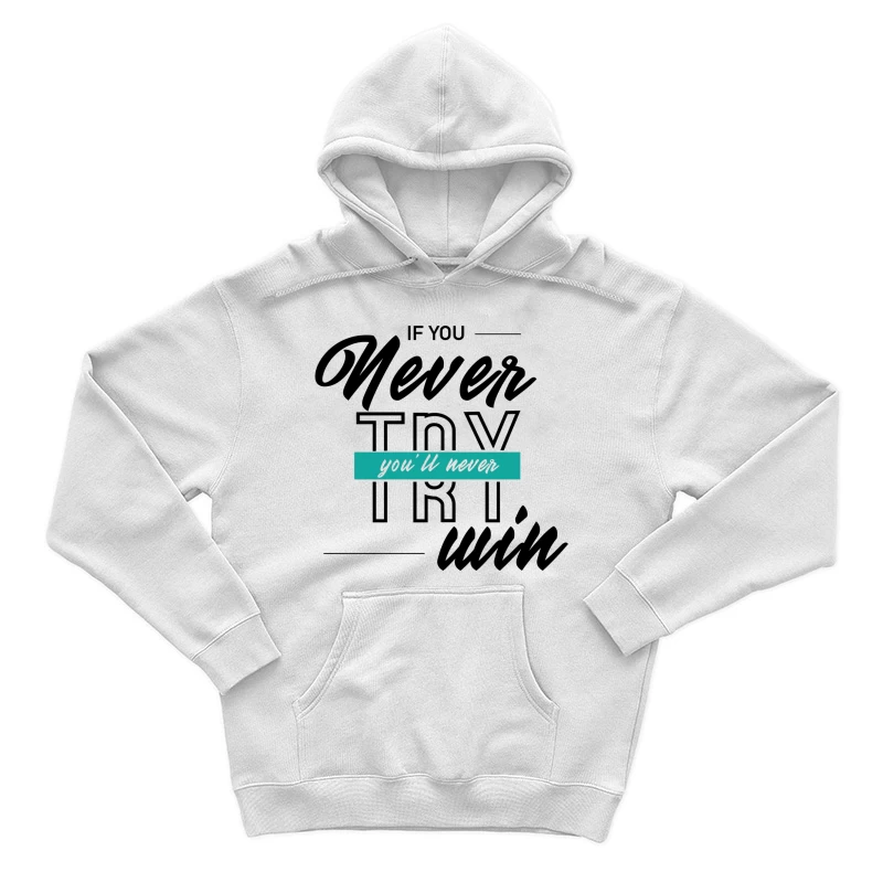 Inscription motivante avec style manuscrit Homme Sweat à capuche