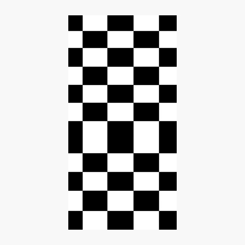 Black and White Checkered Pattern: Chess Board Geometric Design iPhone Case