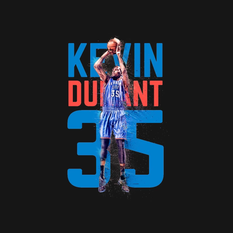 Basketball-Star Kevin Durant Sprungwurf Herren Langarm T-Shirt