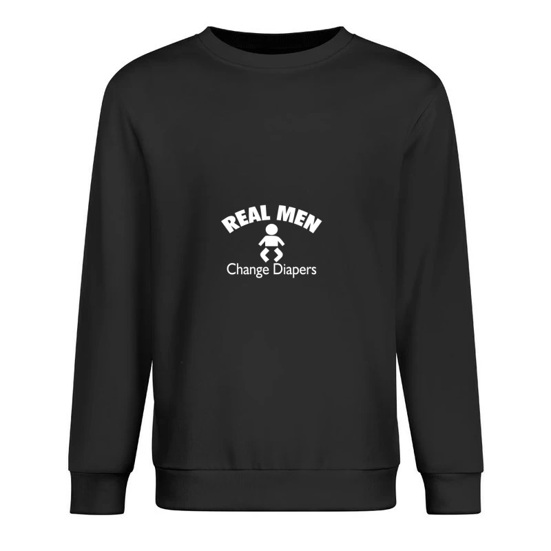 Les vrais hommes changent les couches. Homme Sweat-shirt à enfiler