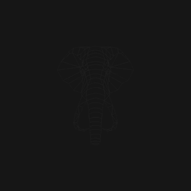 Design géométrique d'éléphant en filaire Homme Manches Longues T-Shirt