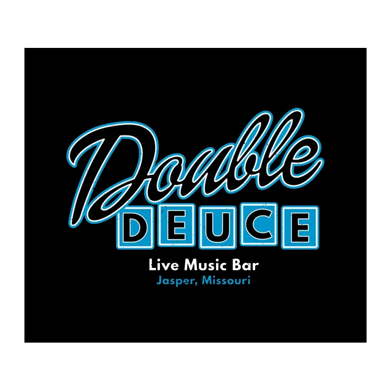 Double Deuce: Live Music Bar Logo in Jasper, Missouri Tapestry
