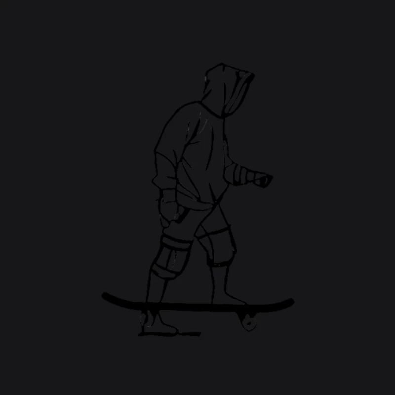Skateboarder mit Kapuze Herren Pullover Hoodie