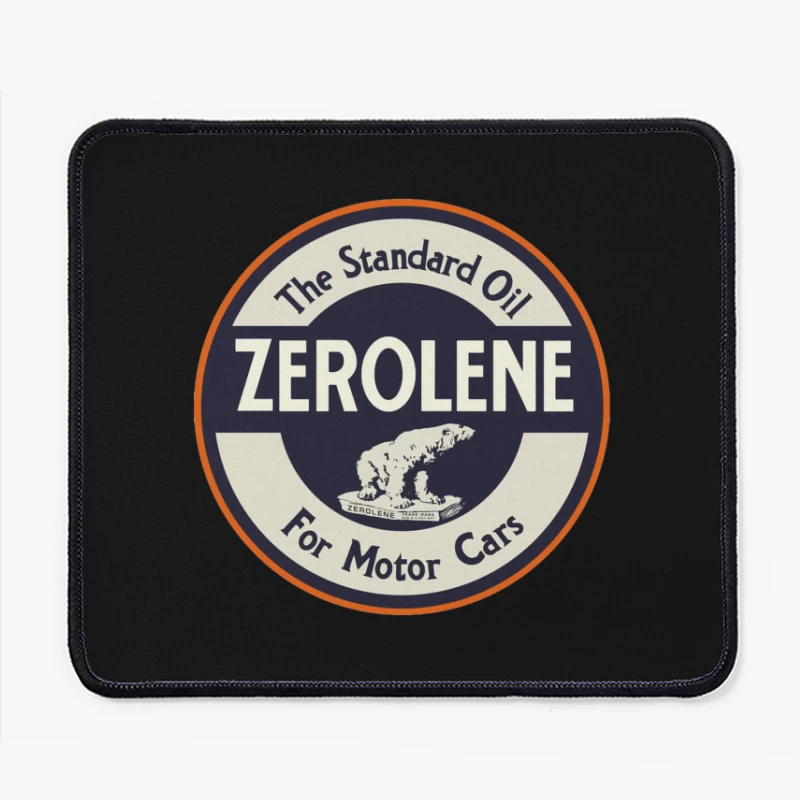 Vintage Standard Oil Zerolene Motor Car Advertisement with Polar Bear Logo Mouse Pad