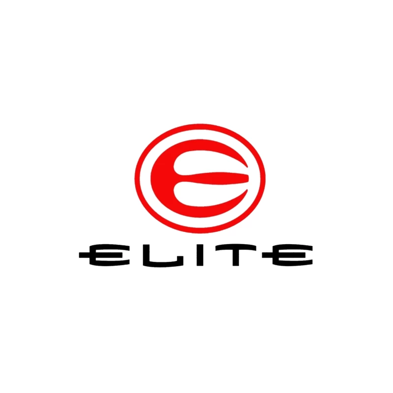 Elite Sports Brand Red and White Minimal Logo Mouse Pad