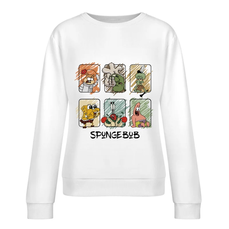 Unterwasser-Charaktere Damen Pullover Sweatshirt