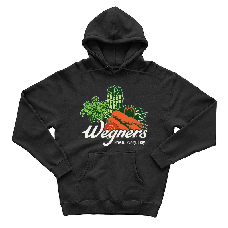 Wegner's Fresh Daily Vegetable Market Logo Male Pullover Hoodie