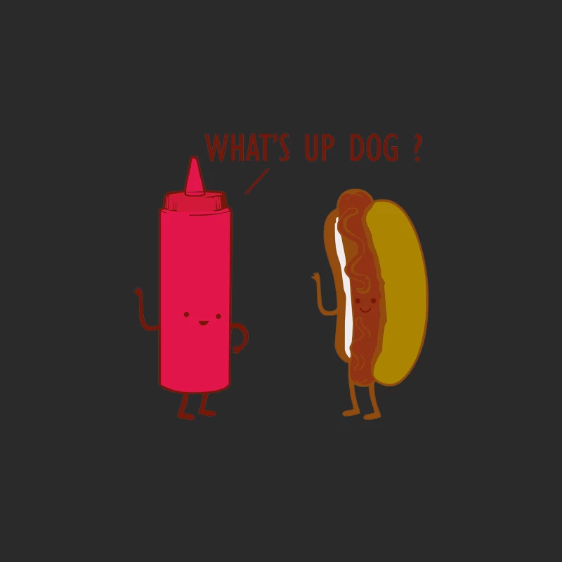 What Up Dog Ketchup Hot Dog Baseball Cap