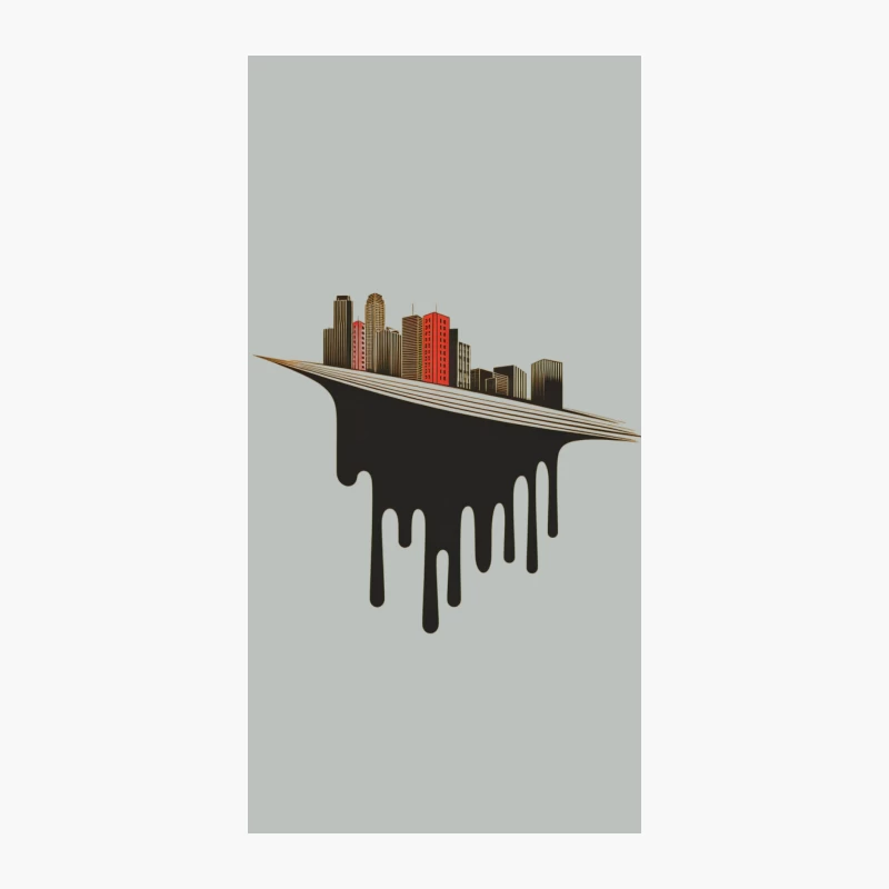 Dripping Urban Cityscape Abstract Graphic Design iPhone Case