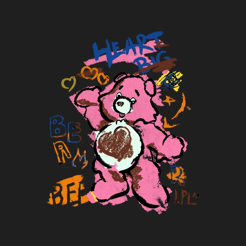 Bunter Teddybär mit großen Herzen Herren Tanktops