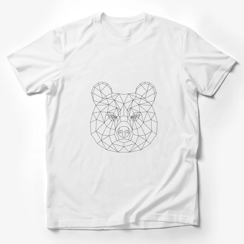 Motif géométrique de tête d'ours Homme T-Shirt