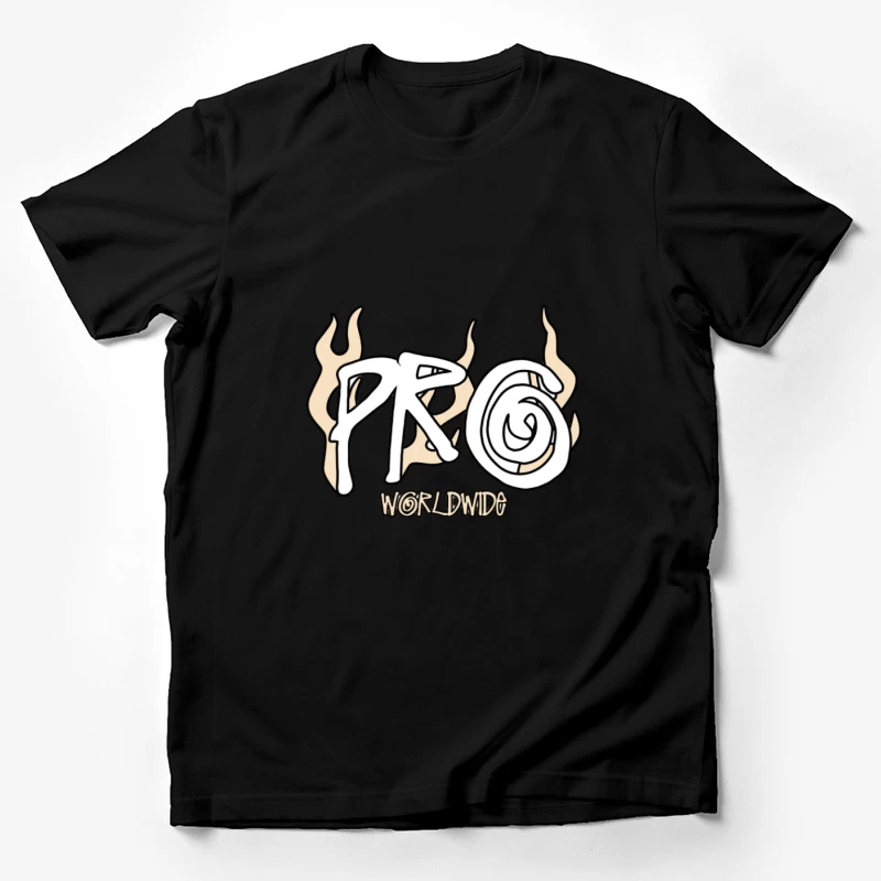 Logo Pro Worldwide avec Flammes Homme T-Shirt