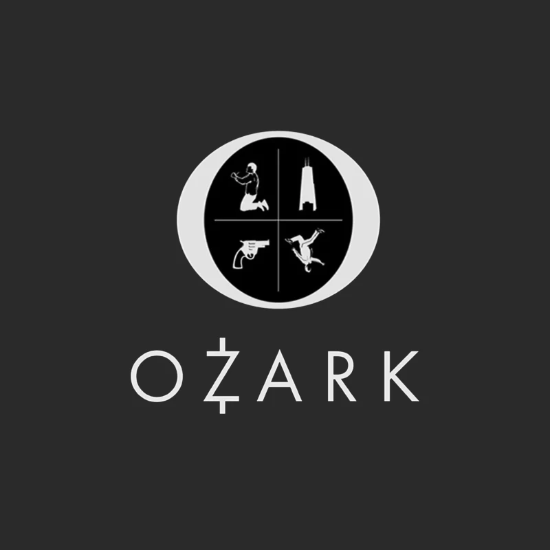 Ozark TV Series Logo with Symbolic Elements Baseball Cap