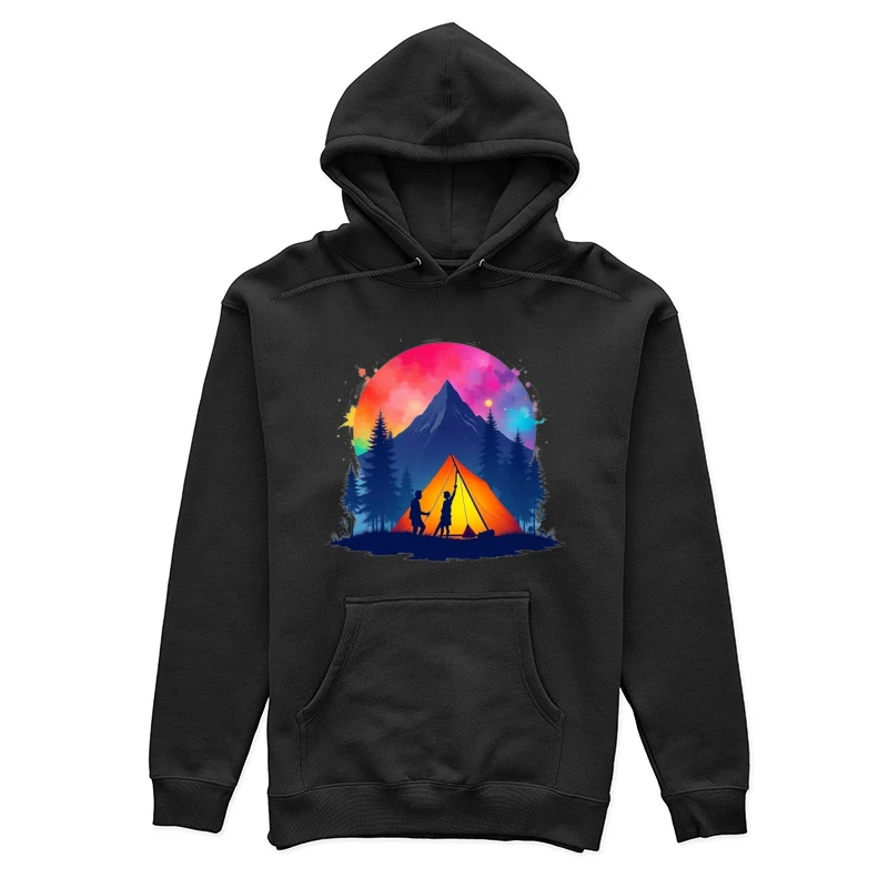 Camping Adventure under the Stars Female Pullover Hoodie