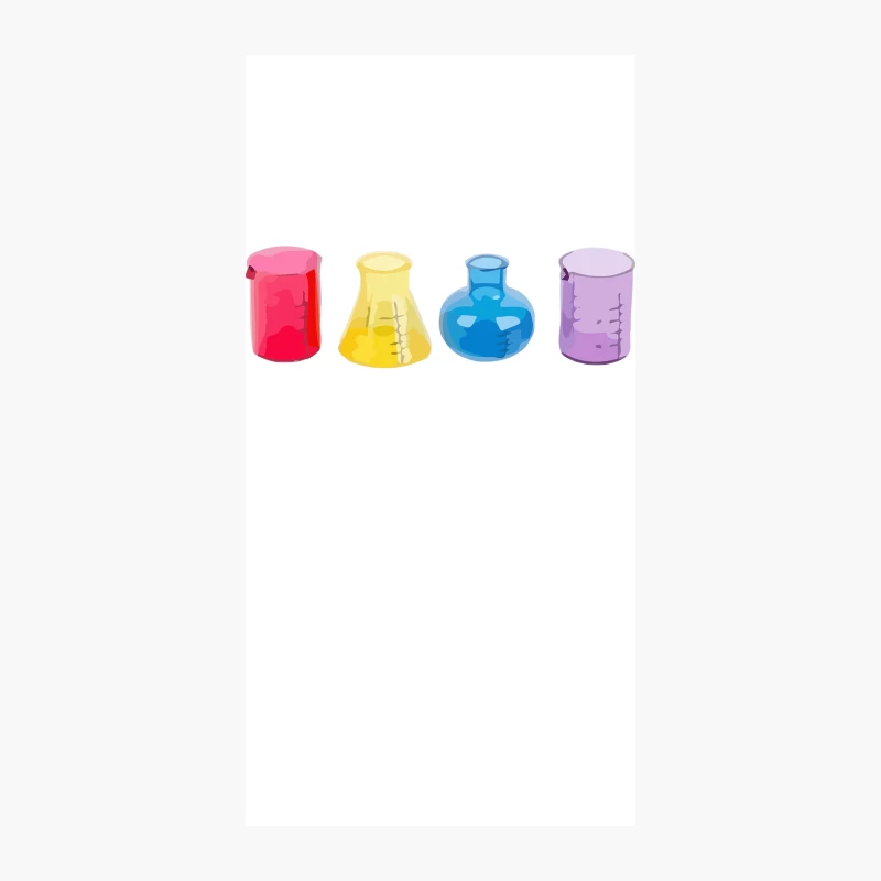 Colorful Laboratory Glassware Set for Chemistry Experiments iPhone Case