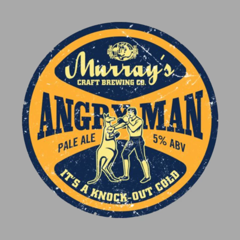Angry Man Pale Ale Male Pullover Hoodie