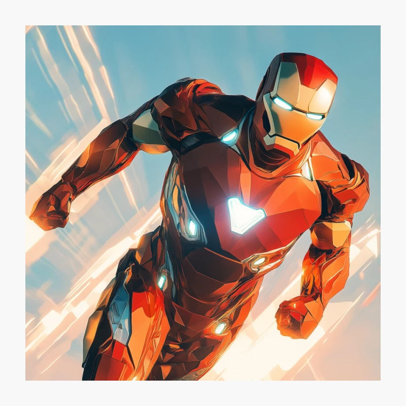 Iron Man Soaring: Marvel Superhero in Action Pin
