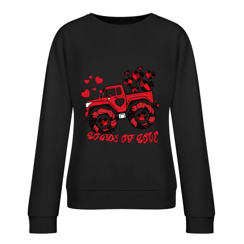 Mädchen-Monstertruck voller Liebe Damen Pullover Sweatshirt