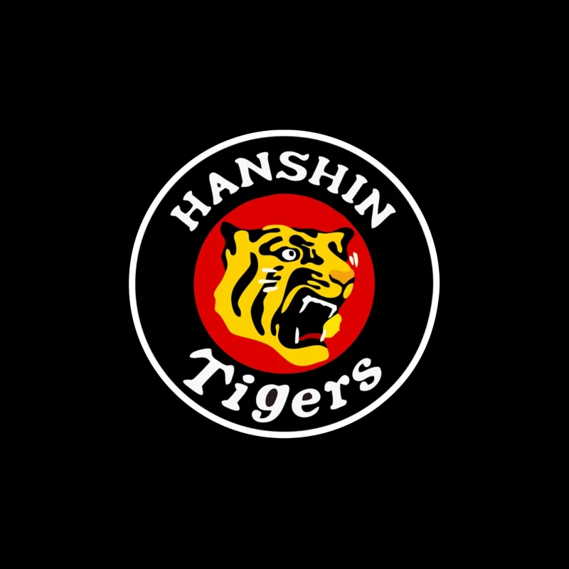 Hanshin Tigers Japanese Baseball Team Logo Tapestry