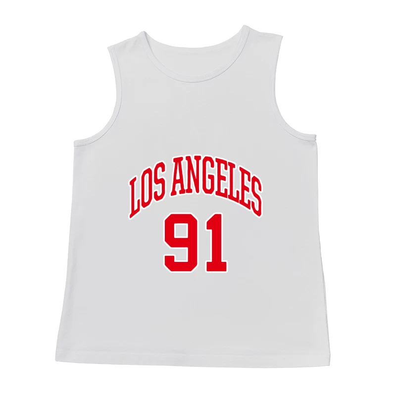 Sporttext Los Angeles 91 Herren Tanktops