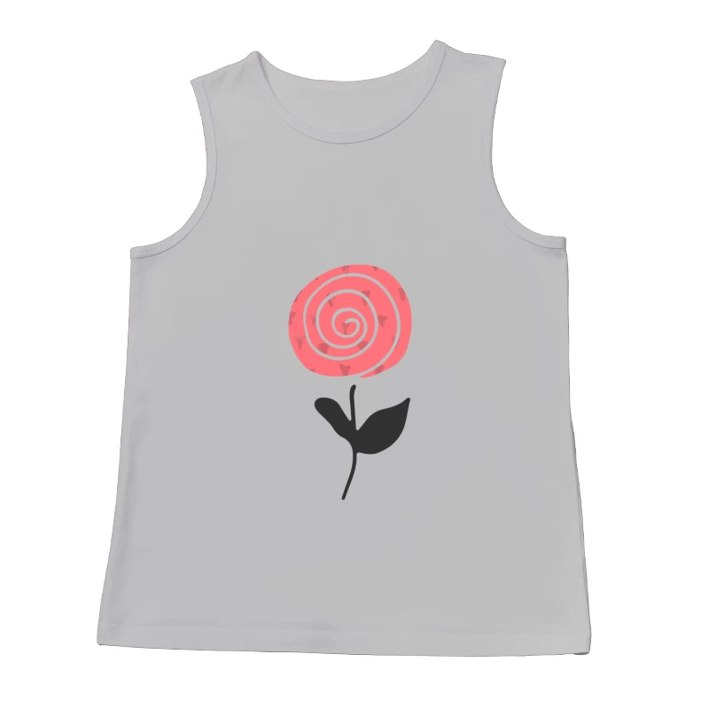 Fleur abstraite avec spirale rose Homme Débardeur