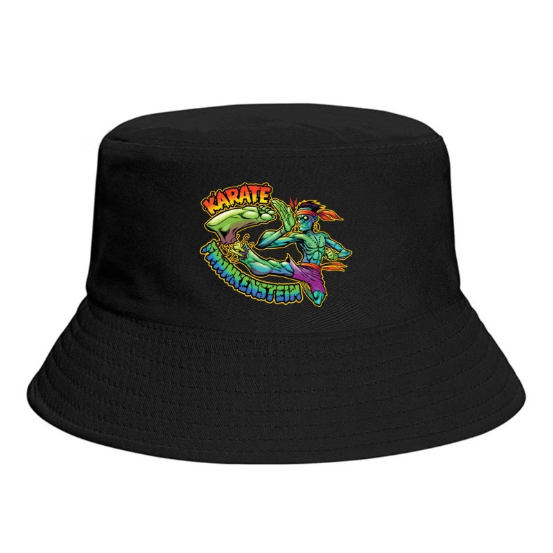 Karate Frankenstein Character Design Bucket Hat