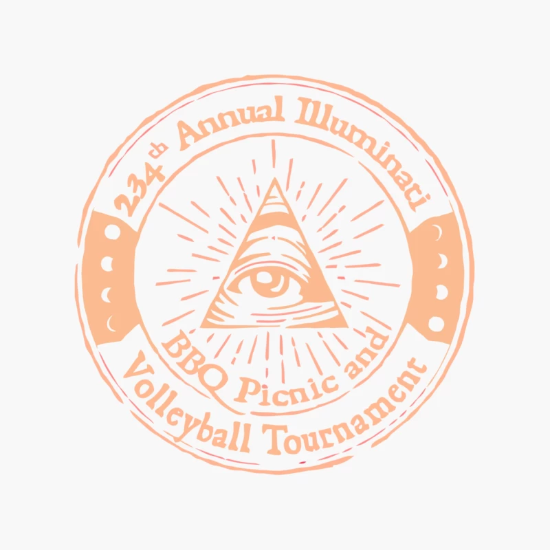 Annual Illuminati Picnic and Volleyball Tournament Logo Cotton Tote Bag