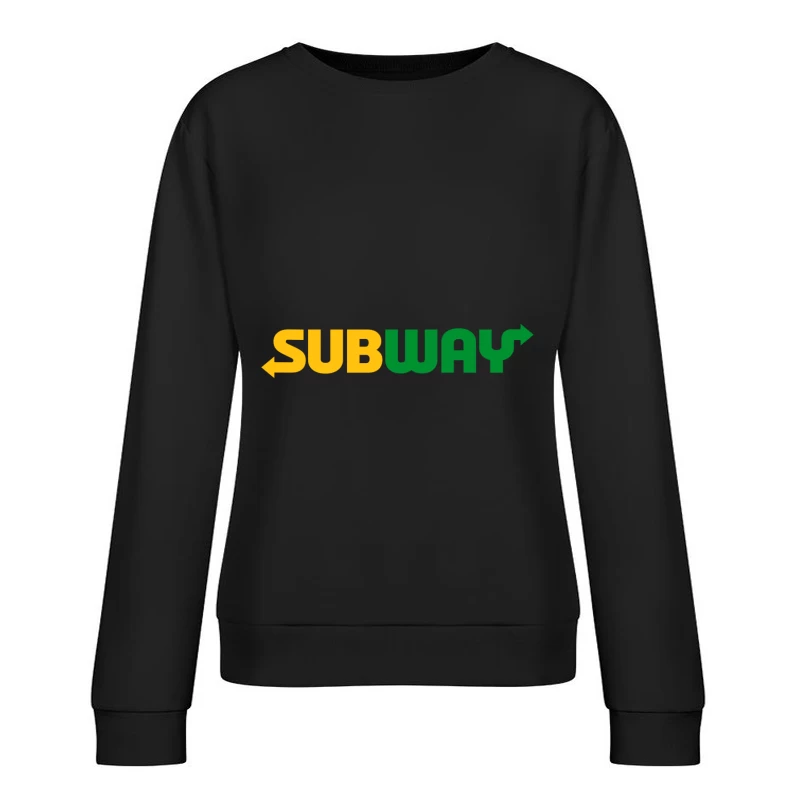 Subway Restaurant Logo Design Female Pullover Sweatshirt