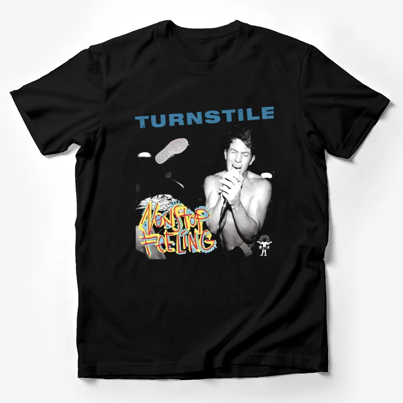 Turnstile: Nonstop Feeling Album Cover with Graffiti Art Male T-Shirt