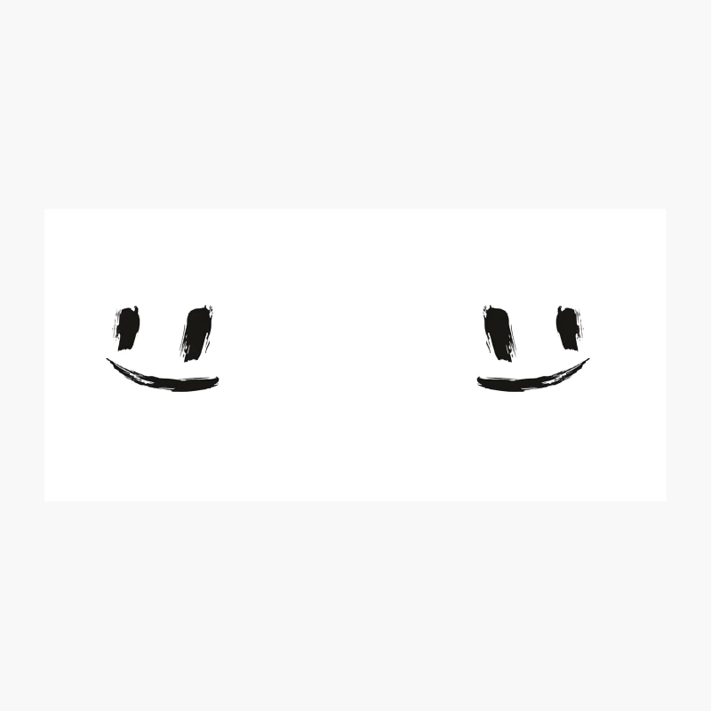 Minimalist Black and White Smiley Face Emoticon Coffee Mug
