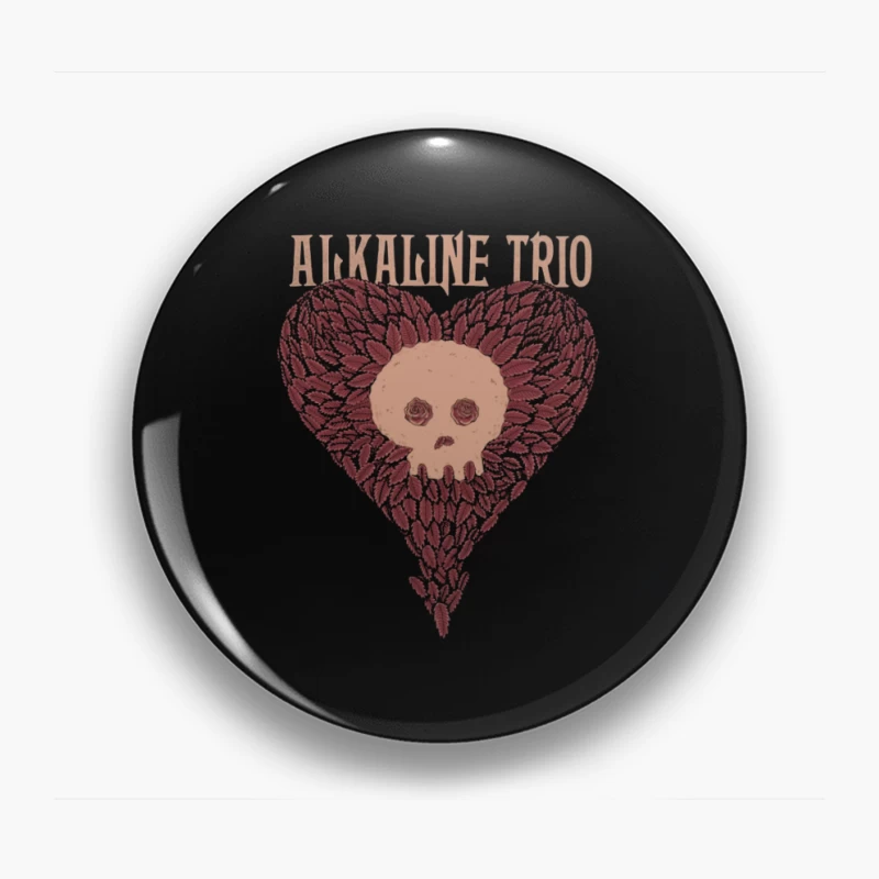 Alkaline Trio Gothic Heart Skull Logo Design Pin