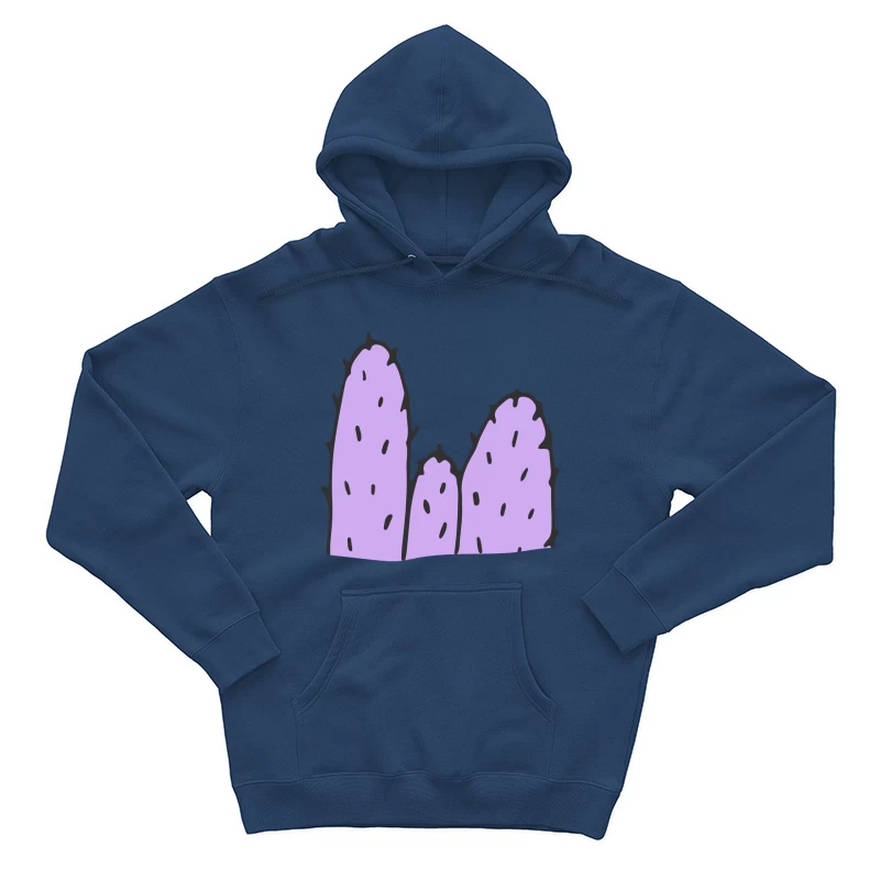 Illustration de cactus abstrait violet Homme Sweat à capuche