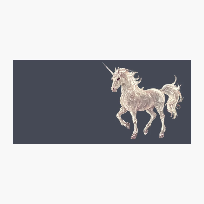 Ethereal Unicorn: A Majestic Fantasy Illustration Coffee Mug