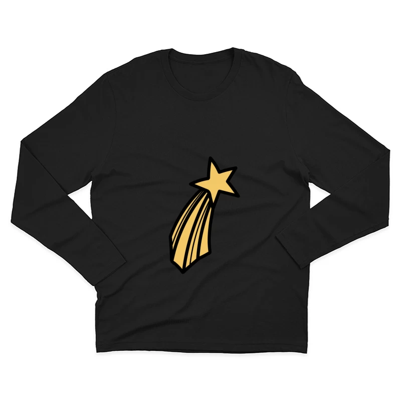 Étoile Filante Dorée Homme Manches Longues T-Shirt