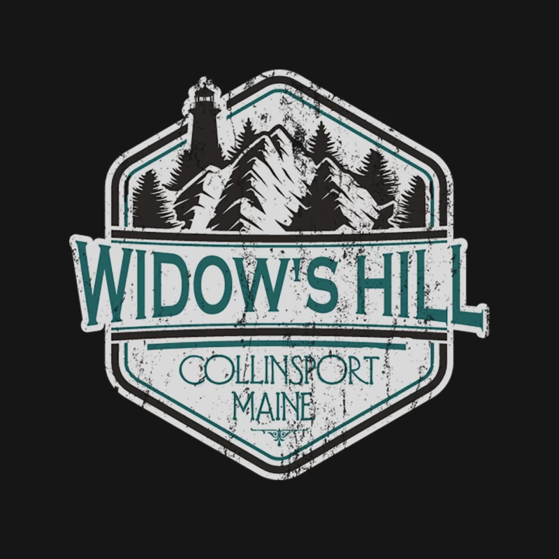 Widow_s Hill from Dark Shadows - distressed travel badge Mouse Pad