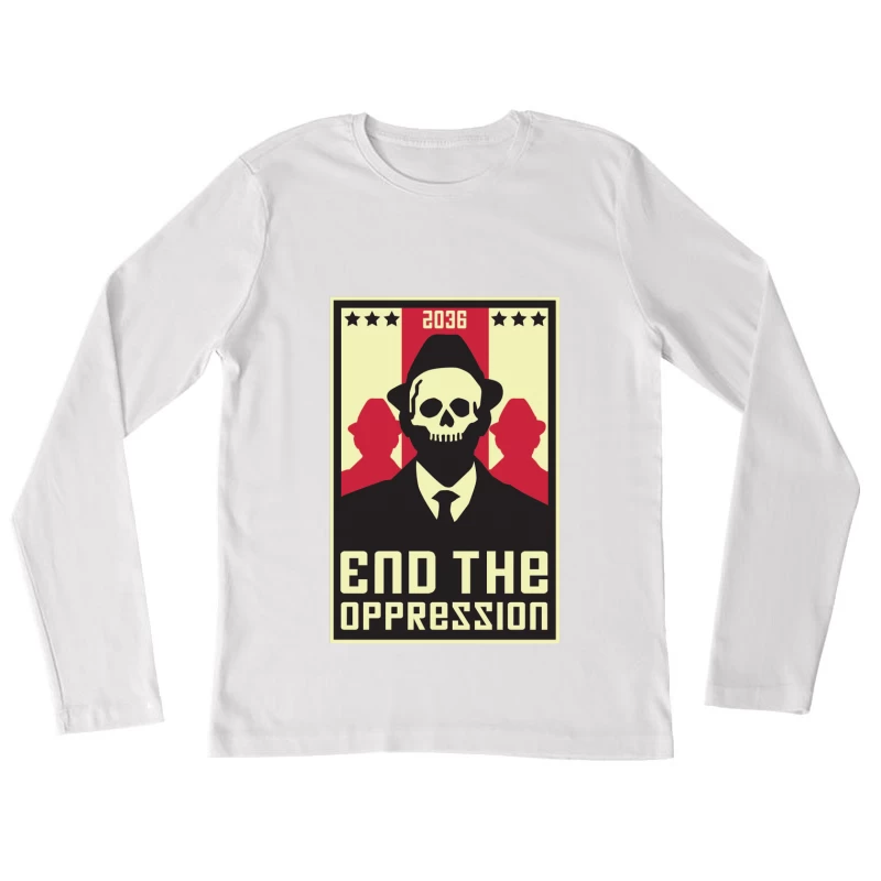 Protestation contre l'oppression en 2036 Femme Manches Longues T-Shirt