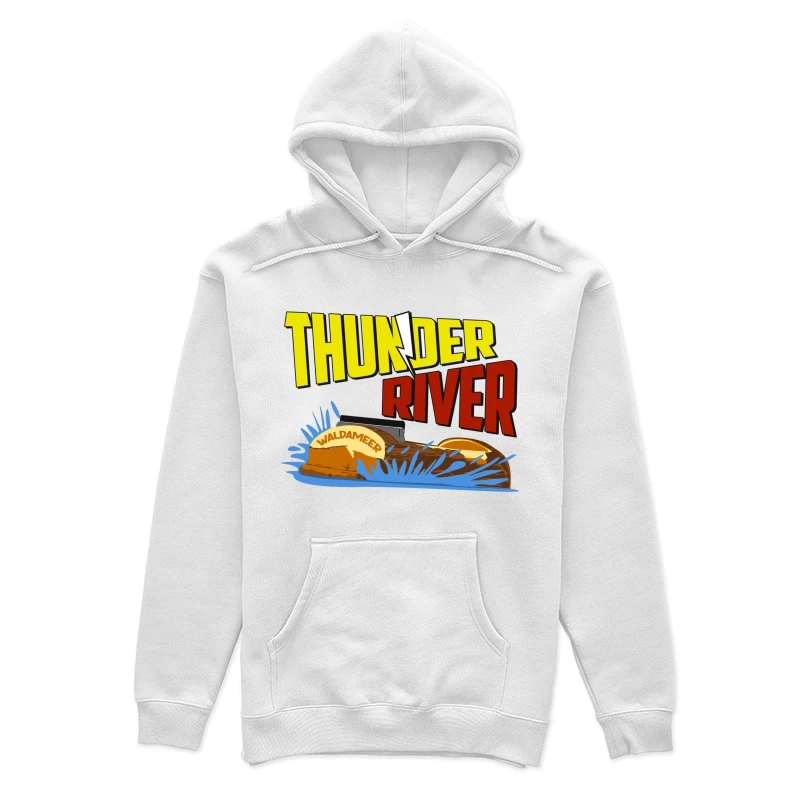 Thunder River Water Ride Logo at Waldameer Park Female Pullover Hoodie