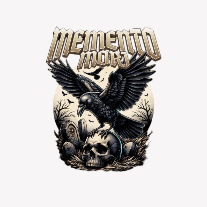 Rabenschädel Memento Mori Herren T-Shirt