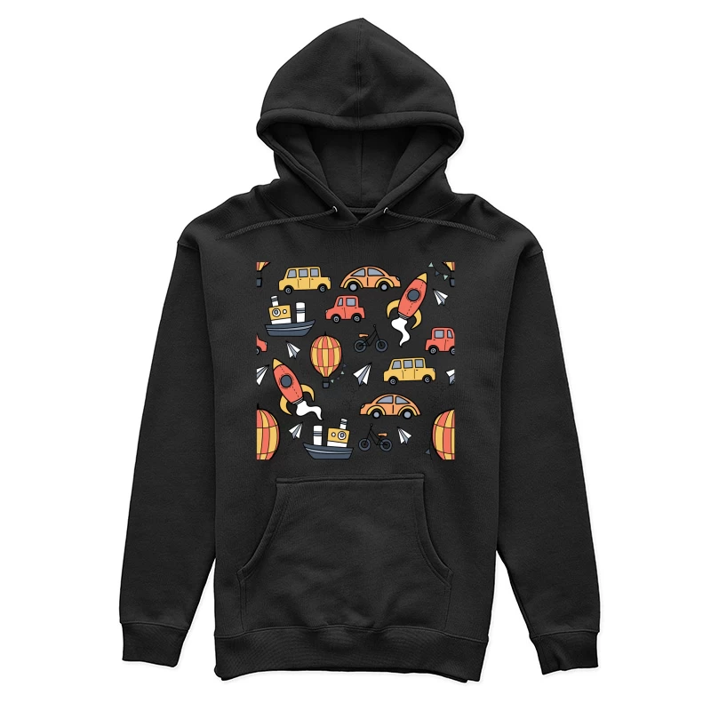 Motifs de véhicules multicolores Femme Sweat à capuche