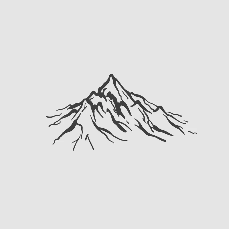 Illustration of a Mountain Landscape Male Pullover Hoodie