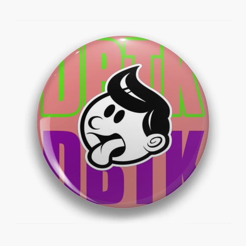 Playful Cartoon Logo Design Pin