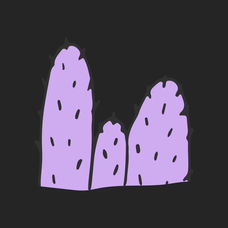Illustration de cactus abstrait violet Homme Sweat-shirt à enfiler