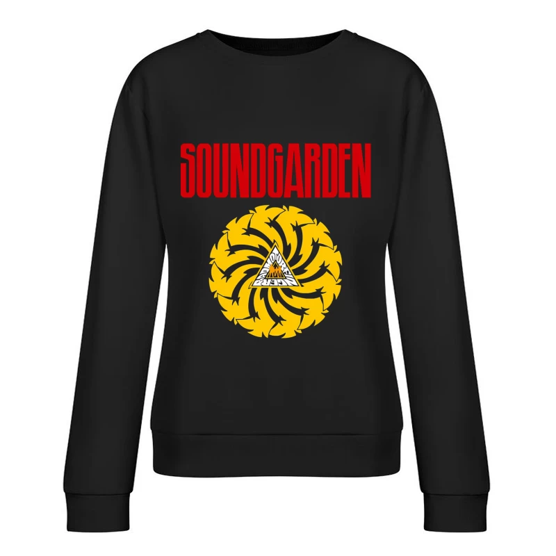 Soundgarden Band Logo with Badmotorfinger Album Symbol Female Pullover Sweatshirt