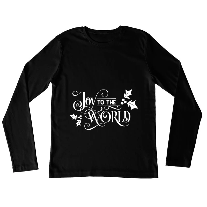 Design festif 'Joie au monde' Femme Manches Longues T-Shirt