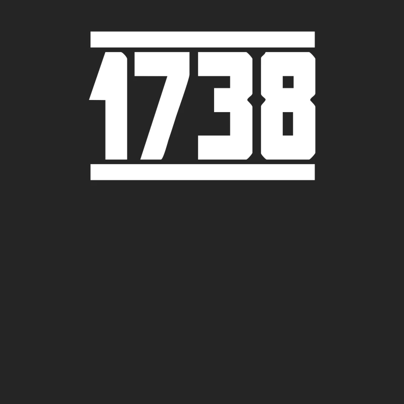 Graphic Design Featuring the Number 1738 Male Pullover Sweatshirt