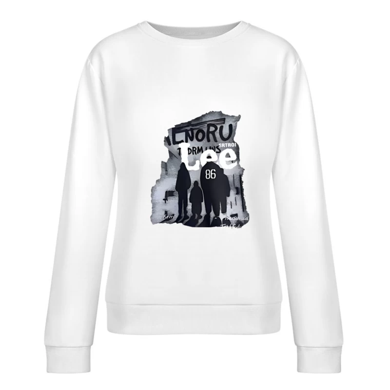 Familie Silhouette Kunstwerk Damen Pullover Sweatshirt
