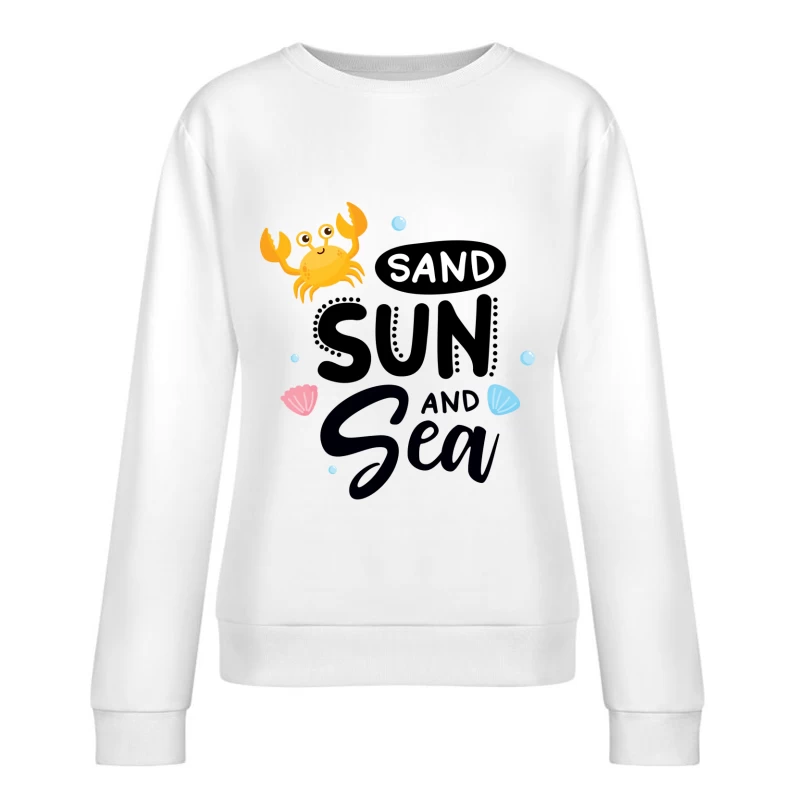 Été avec soleil, sable et mer Femme Sweat-shirt à enfiler