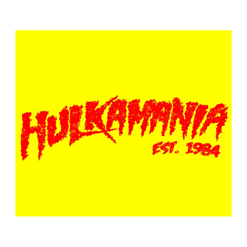 Hulkamania: Wrestling's Iconic Red Logo Since 1984 Tapestry