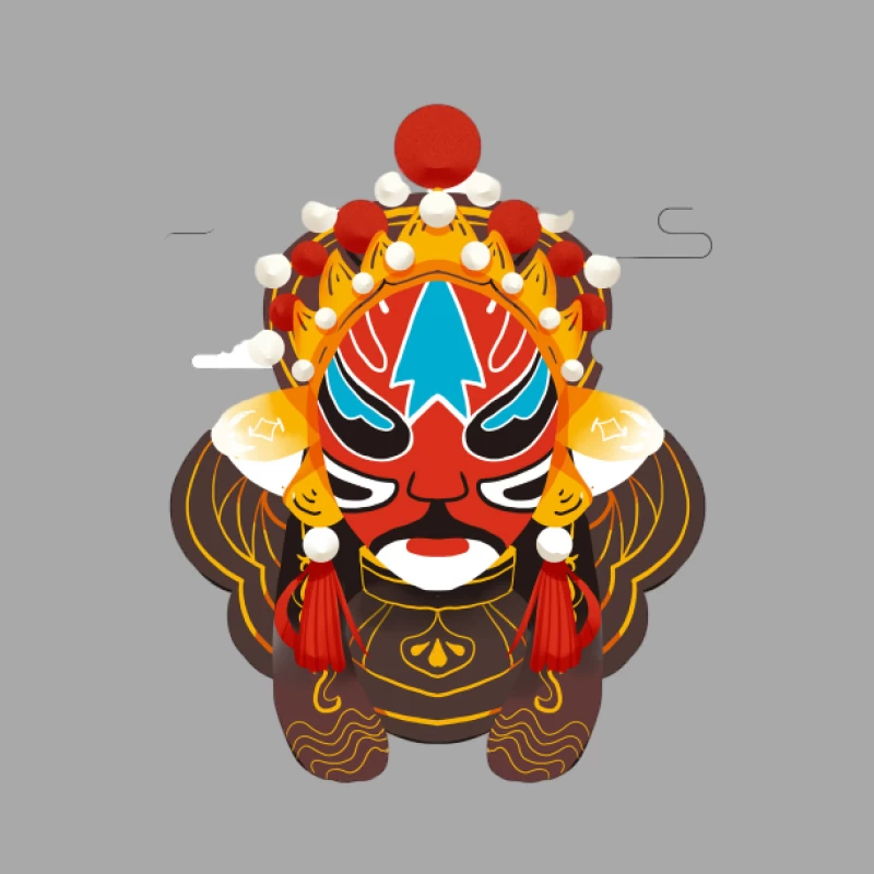 Traditionelle chinesische Opernmaske Herren Pullover Hoodie